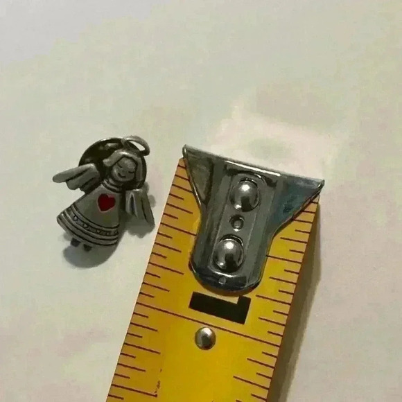 JJ Pewter Angel Red Heart Pin. Small. - Picture 4 of 4